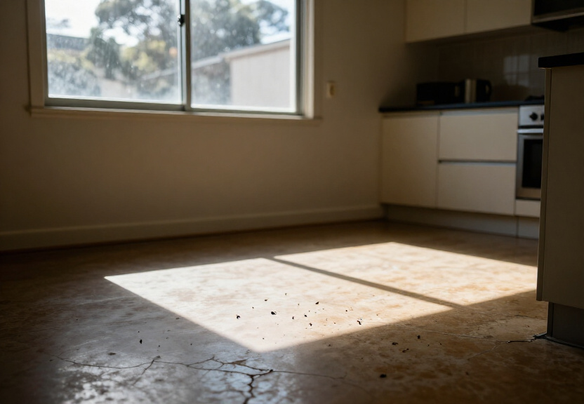 Cockroach infestation in a Bankstown apartment before treatment